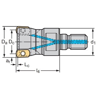 Fraise grande avance à queue filetée m5008